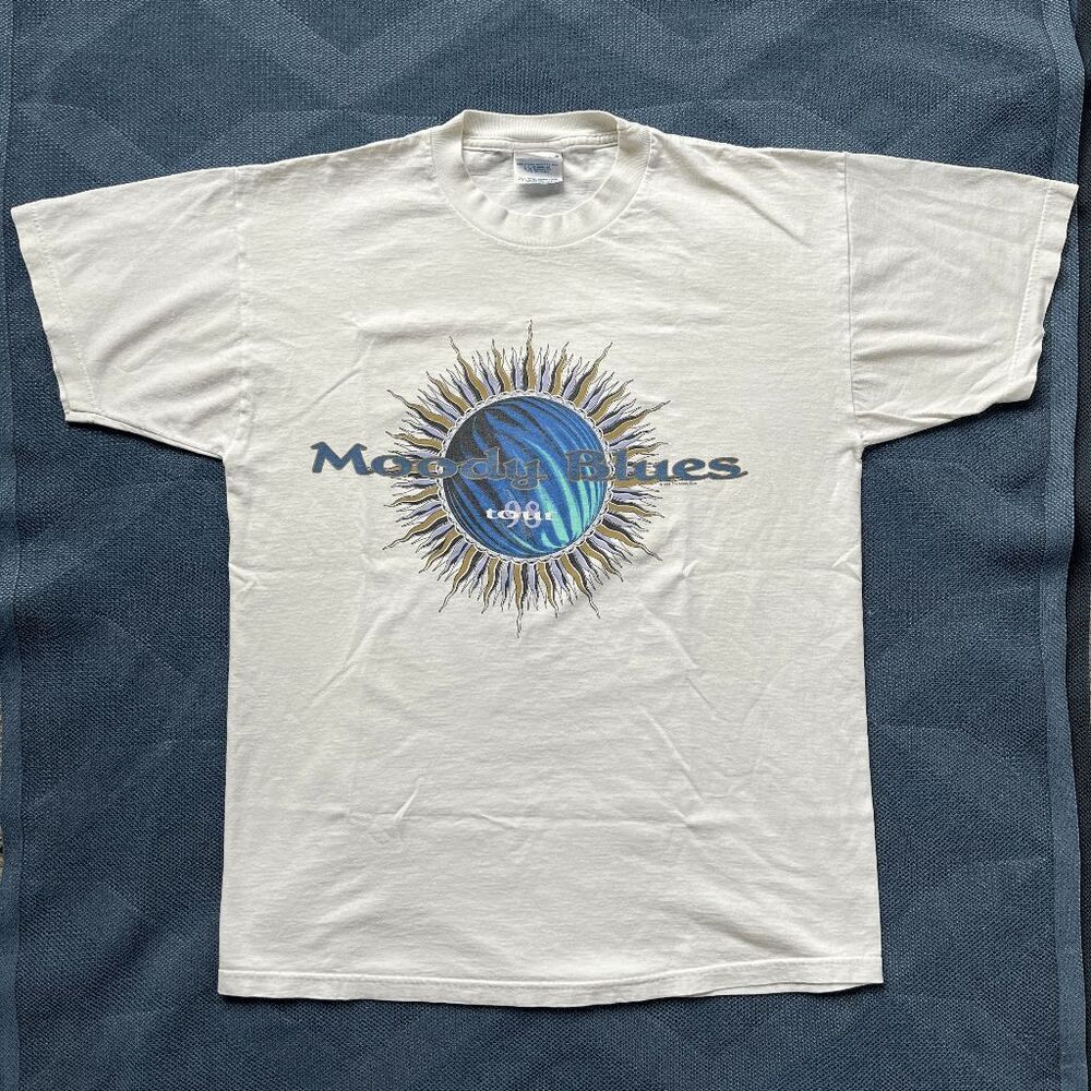 VTG 90s Moody Blues 1998 Tour Tee Band Shirt Rock Single Stitch USA L